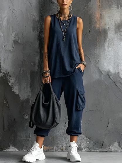 Valeria | Completo Casual Morbido con Tasche