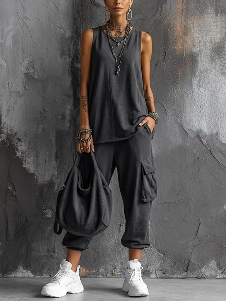 Valeria | Completo Casual Morbido con Tasche