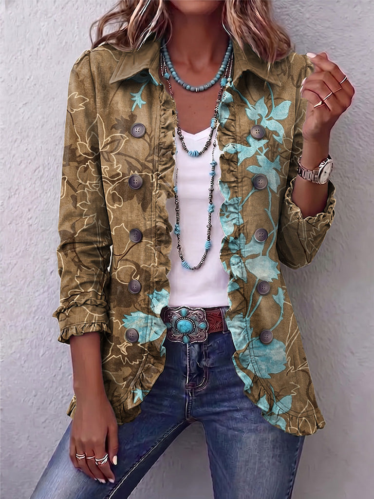 Clara | Giacca Bohémien Floreale Vintage Sfumata