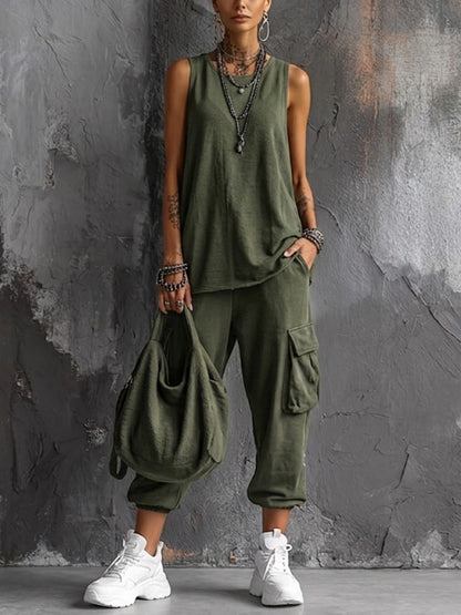 Valeria | Completo Casual Morbido con Tasche